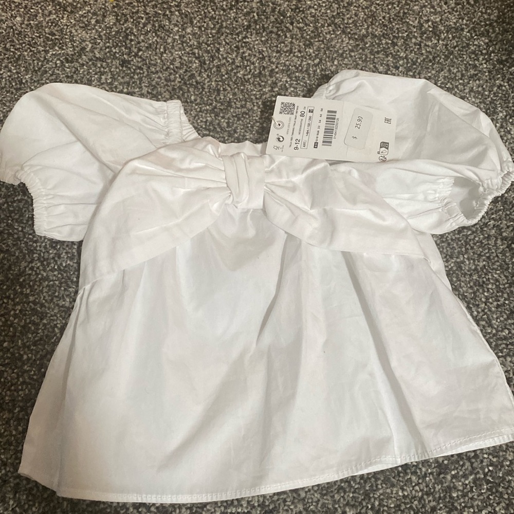 Zara Baby Girl Puffed Sleeve Top